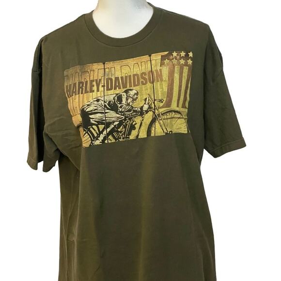 2012 Harley Davidson Adamer of St. Augustine Motorcycle Green T-Shirt Size XL - Picture 1 of 8